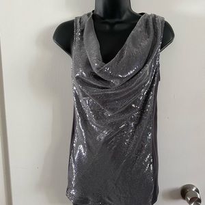 A/X Silver Sequined Top